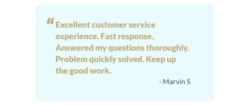 Rave review from a happy Sync customer.